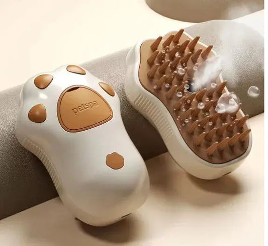 3-in-1 Cat Steam Brush for Grooming and Cleaning P'tit Poilu en Sac