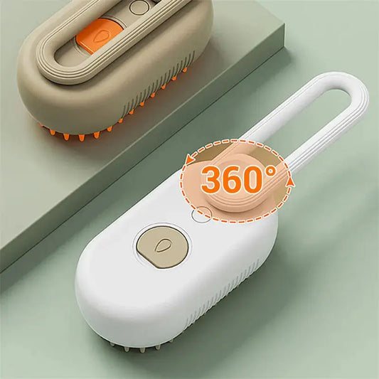 3-in-1 Electric Steam Pet Grooming Brush P'tit Poilu en Sac