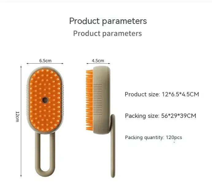 3-in-1 Electric Steam Pet Grooming Brush P'tit Poilu en Sac