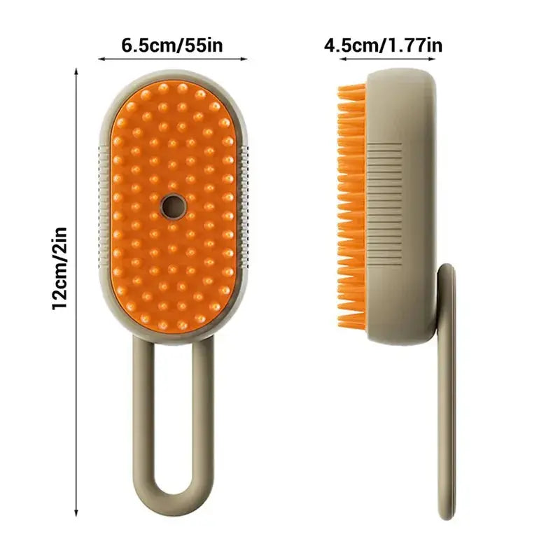 3-in-1 Electric Steam Pet Grooming Brush P'tit Poilu en Sac