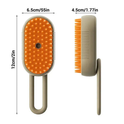 3-in-1 Electric Steam Pet Grooming Brush P'tit Poilu en Sac