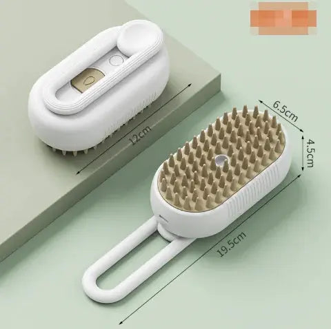 Brosse à vapeur 3-en-1 pour chat avec poignée pliable P'tit Poilu en Sac