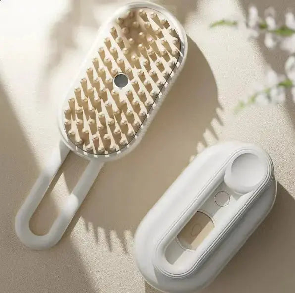 Brosse à vapeur 3-en-1 pour chat avec poignée pliable P'tit Poilu en Sac