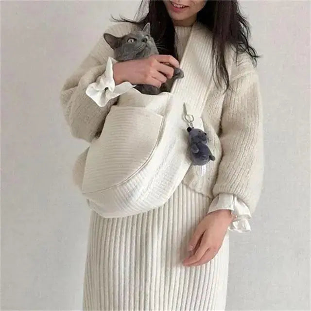 Portable Breathable Cat and Dog Backpack Messenger Bag P'tit Poilu en Sac
