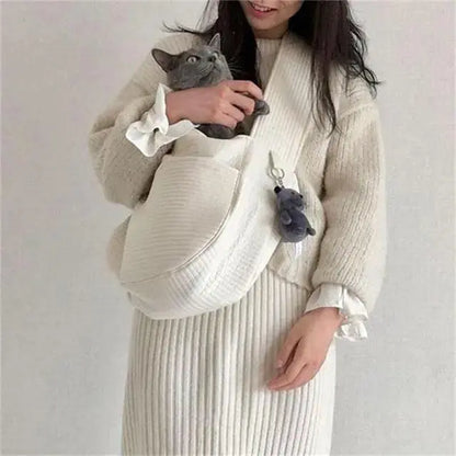 Portable Breathable Cat and Dog Backpack Messenger Bag P'tit Poilu en Sac