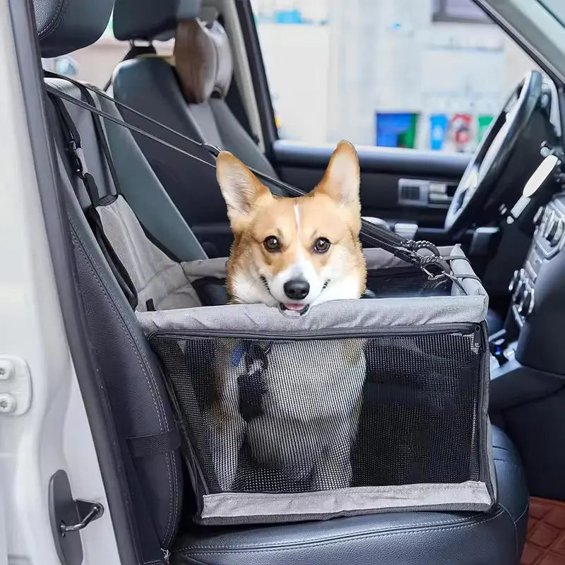 Siège de Sécurité Pliable pour Voiture pour Animaux de Compagnie P'tit Poilu en Sac