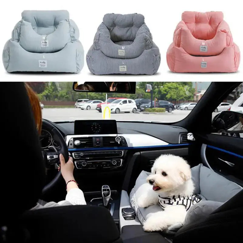 Siège de sécurité pour voiture, lit pour chien, tapis portable pour siège avant/arrière P'tit Poilu en Sac