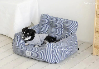 Siège de sécurité pour voiture, lit pour chien, tapis portable pour siège avant/arrière P'tit Poilu en Sac
