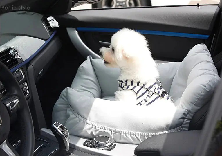 Siège de sécurité pour voiture, lit pour chien, tapis portable pour siège avant/arrière P'tit Poilu en Sac